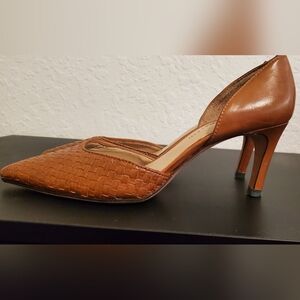 Antonio Melani Womens Brown/Orange Ginger Size 7 Leather Heel